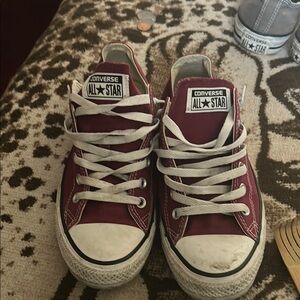 Converse Red Sneakers Classic Low-Top Style